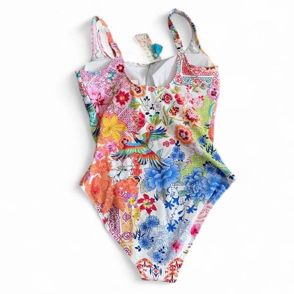 NWT JOHNNY WAS Reverse Pique Tank One Piece Paula M - Picture 5 of 11